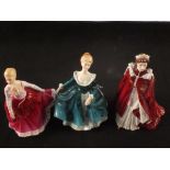 Royal Doulton figurines, Fiona HN 2694, Janine HN 2461, Top O The Hill HN 1849,