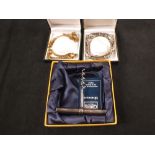 A silver handled Carrs corkscrew in presentation case, Sheffield 2000,