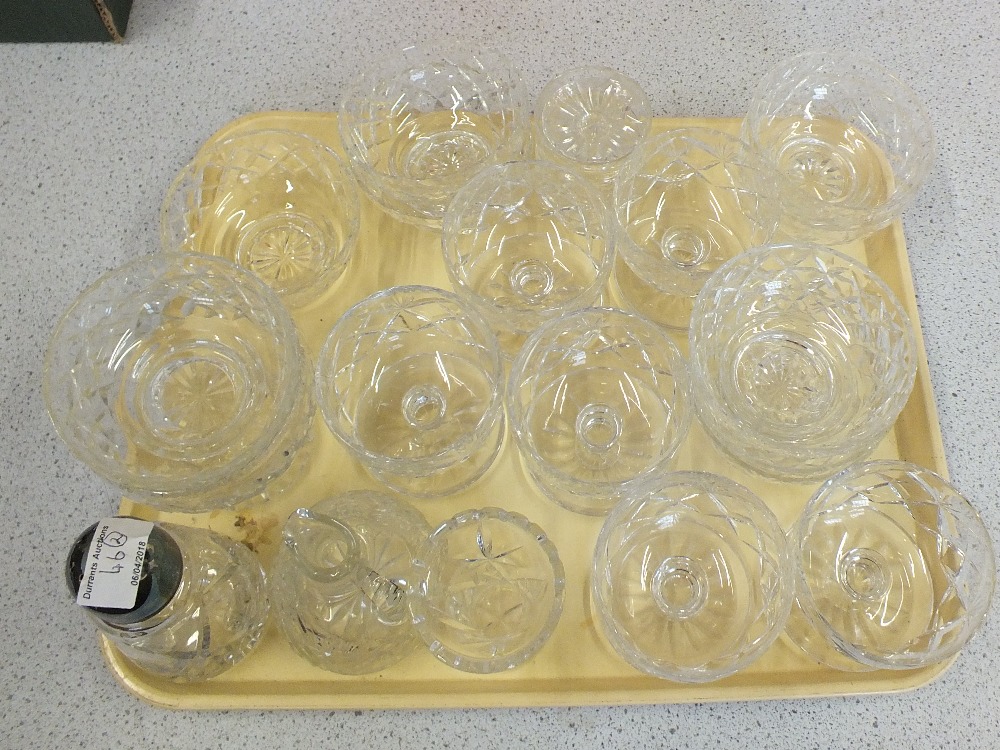 Various cut drinking glasses,