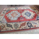 A machine made Caucasian style carpet,