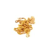 A 9ct gold necklace plus a 9ct gold bracelet