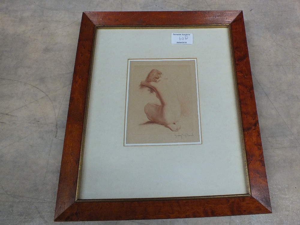 Jean Vyboud (1872-1944) two artist signed etchings in brown/red ink, - Image 3 of 4