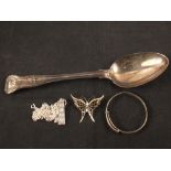A silver William IV table spoon, London 1836,