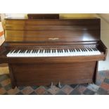 A Barratt & Robinson light mahogany upright piano