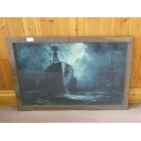 A print of night time battleships plus various views of Chester and Luxemburg