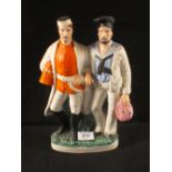 A Victorian Staffordshire group,