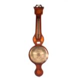 A 19th Century inlaid mahogany banjo barometer
