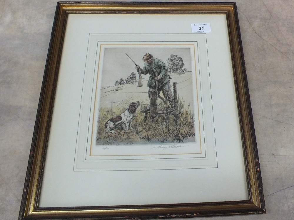 Henry Wilkinson engraving titled 'The Stile', limited edition No.