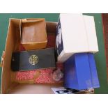 Boxed Edinburgh crystal Churchill bell plus other by Royal Doulton,