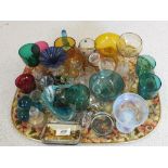 Victorian and other glassware including Venetian sundae dishes,