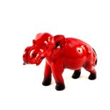 A Royal Doulton Flambe elephant,