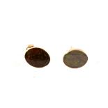 A pair of 14ct gold ammolite studs