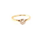 An 18ct gold single stone diamond ring,