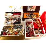 Various jewellery boxes and contents