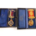 Two silver gilt and enamel Order of Buffalo medals