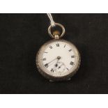 A lady's silver fob watch