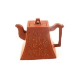 A Yixing tapered teapot,