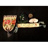 Two Victorian beadwork purses,
