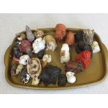 Animal ornaments including Halcyon Days,