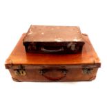 Three vintage suitcases