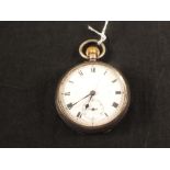 A continental silver pocket watch