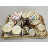 A Salisbury floral part tea set,
