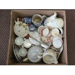 A mixed lot of china including Victorian commemorative ware,