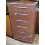 A G Plan narrow chest of six drawers