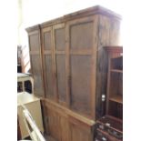 A large pine kitchen dresser cupboard,