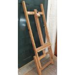 A large wooden artist's easel