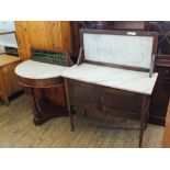 A Victorian mahogany washstand,