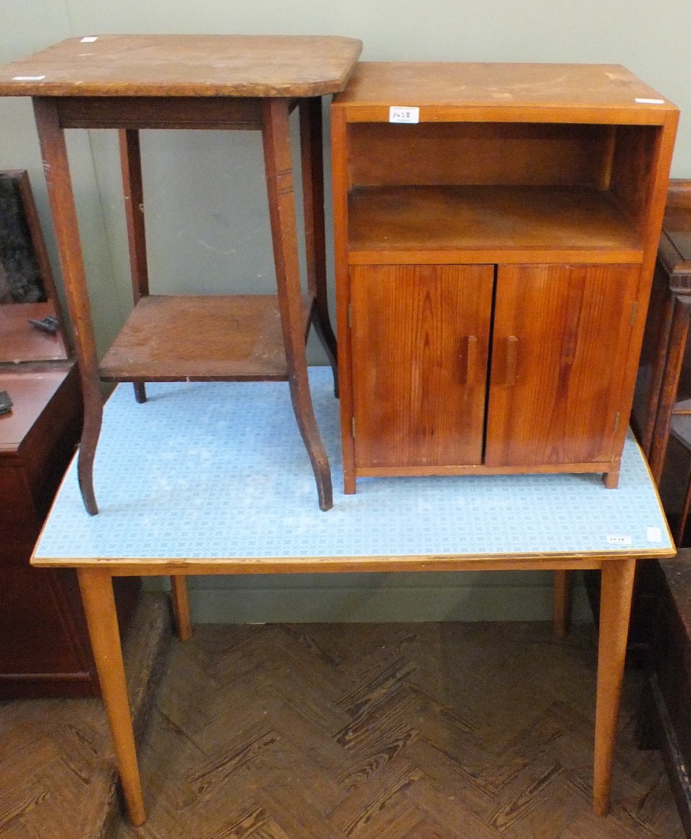 A small pine two door cupboard,