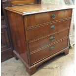 A small mahogany chest of four drawers