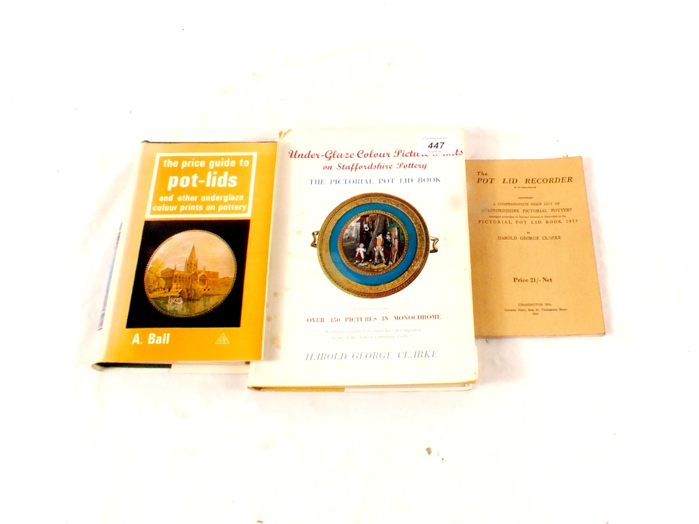 Three reference books on pot lids
