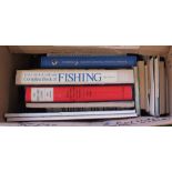 Various volumes on angling including John Veniard Fly Dressing guide