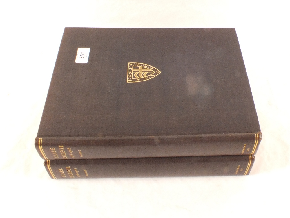 Two volumes Clare College 1326-1926, pub 1928,