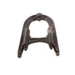 A Victorian iron boot scraper