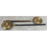 Two Victorian brass and copper warming pans