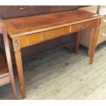 A mahogany hall table with two faux drawers