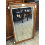 A Victorian mahogany overmantel mirror with pretty inlaid frame