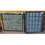 Two framed sets of cigarette cards