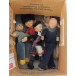 Five Norah Wellings dolls,