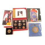 A selection of coin sets including 2002 proof collection, from old pennies, Europe 1992,