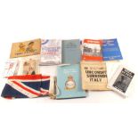 A mixed lot of ephemera including 'The Two Types' by Jon dated 1944 and a small union flag