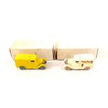 Two boxes of DG models, delivery van,