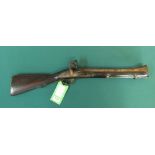 A Flintlock Blunderbus by Mortimer, 29 1/2" overall with a 15" barrel,