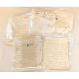 A quantity of WWII related ephemera including air raid and military transport subjects