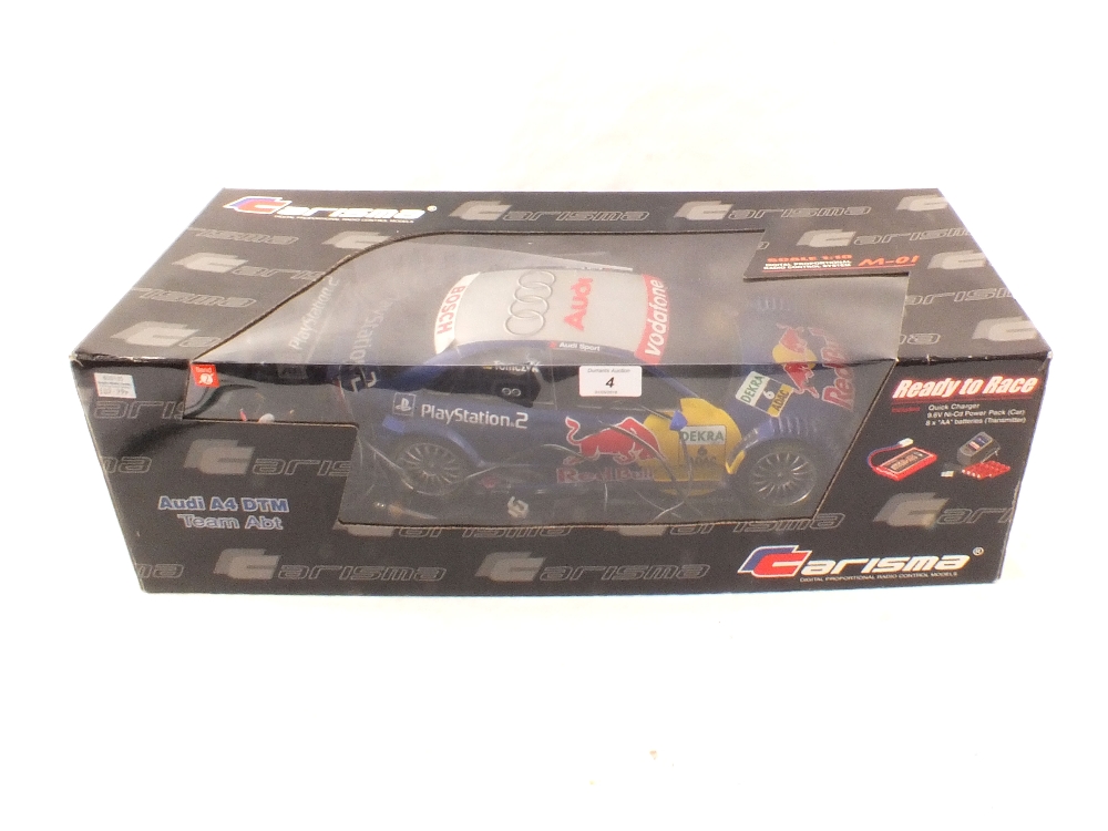 A boxed Carisma radio controlled Audi A4 DTM