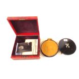 A leather box with Royal cypher containing japanned tin with Seal of Office for Appointment of