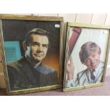 Framed pictures of Tommy Steel and Sean Connery signed in facsimile